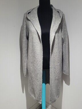 Community Women's Yak Wool Blend Open-Front Hooded Women's Sweater Coat Small